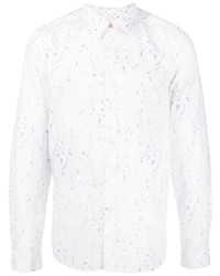 Camicia a maniche lunghe stampata bianca di PS Paul Smith
