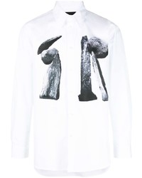 Camicia a maniche lunghe stampata bianca di Simone Rocha