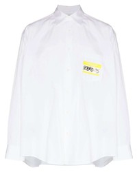 Camicia a maniche lunghe stampata bianca di Vetements