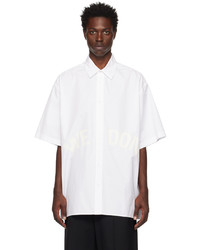 Camicia a maniche lunghe stampata bianca di We11done