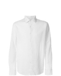 Camicia a maniche lunghe stampata bianca di Xacus