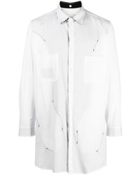 Camicia a maniche lunghe stampata bianca di Yohji Yamamoto