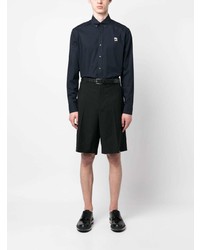 Camicia a maniche lunghe stampata blu scuro di Karl Lagerfeld