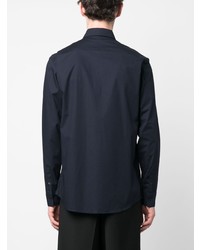 Camicia a maniche lunghe stampata blu scuro di Karl Lagerfeld
