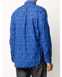 Camicia a maniche lunghe stampata blu di Engineered Garments