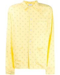 Camicia a maniche lunghe stampata gialla di John Elliott