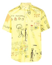 Camicia a maniche lunghe stampata gialla di Junya Watanabe