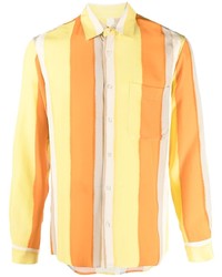 Camicia a maniche lunghe stampata gialla di Sandro