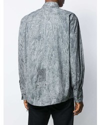 Camicia a maniche lunghe stampata grigia di Mr & Mrs Italy