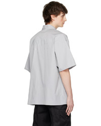 Camicia a maniche lunghe stampata grigia di Alexander McQueen