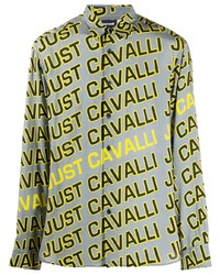 Camicia a maniche lunghe stampata grigia di Just Cavalli