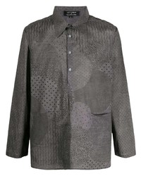 Camicia a maniche lunghe stampata grigio scuro di RAJESH PRATAP SINGH
