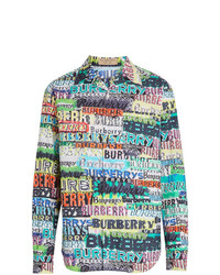 Camicia a maniche lunghe stampata multicolore di Burberry