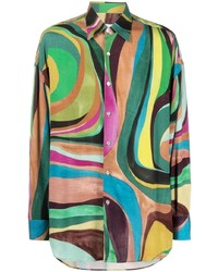 Camicia a maniche lunghe stampata multicolore di Costumein