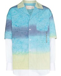 Camicia a maniche lunghe stampata multicolore di Feng Chen Wang