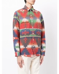 Camicia a maniche lunghe stampata multicolore di Polo Ralph Lauren