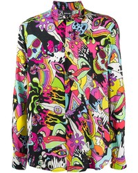 Camicia a maniche lunghe stampata multicolore di Just Cavalli