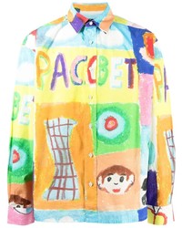 Camicia a maniche lunghe stampata multicolore di PACCBET