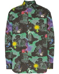 Camicia a maniche lunghe stampata multicolore di Vyner Articles