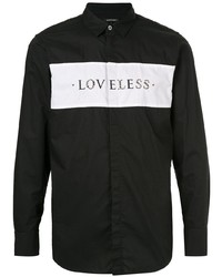Camicia a maniche lunghe stampata nera e bianca di Loveless