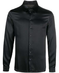 Camicia a maniche lunghe stampata nera di Atu Body Couture