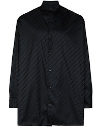 Camicia a maniche lunghe stampata nera di Givenchy