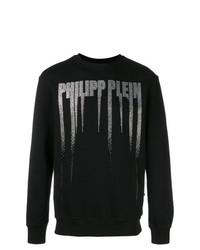 Camicia a maniche lunghe stampata nera di Philipp Plein