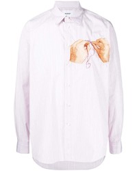Camicia a maniche lunghe stampata rosa di Doublet