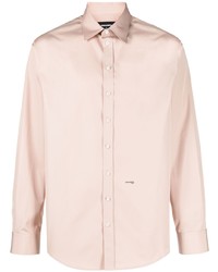 Camicia a maniche lunghe stampata rosa di DSQUARED2