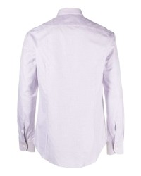 Camicia a maniche lunghe stampata rosa di Corneliani