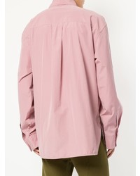 Camicia a maniche lunghe stampata rosa di Marni
