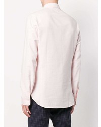 Camicia a maniche lunghe stampata rosa di Gucci