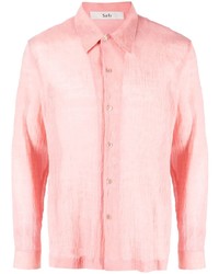 Camicia a maniche lunghe stampata rosa di Séfr