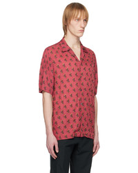 Camicia a maniche lunghe stampata rossa di Dries Van Noten