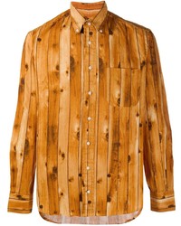 Camicia a maniche lunghe stampata terracotta di Gitman Vintage