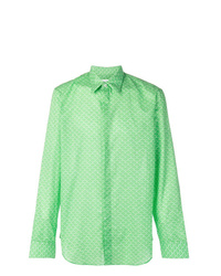 Camicia a maniche lunghe stampata verde menta di Maison Margiela
