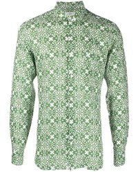 Camicia a maniche lunghe stampata verde menta di PENINSULA SWIMWEA