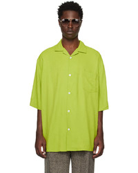 Camicia a maniche lunghe stampata verde oliva di Acne Studios