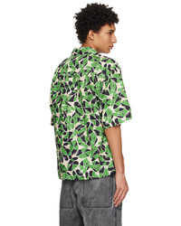 Camicia a maniche lunghe stampata verde oliva di DSQUARED2