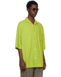 Camicia a maniche lunghe stampata verde oliva di Acne Studios