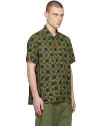 Camicia a maniche lunghe stampata verde oliva di Engineered Garments