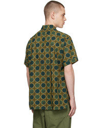 Camicia a maniche lunghe stampata verde oliva di Engineered Garments