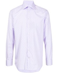 Camicia a maniche lunghe stampata viola chiaro di Etro