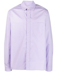 Camicia a maniche lunghe stampata viola chiaro di Ih Nom Uh Nit