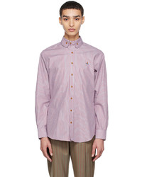 Camicia a maniche lunghe stampata viola chiaro di Vivienne Westwood