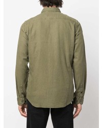 Camicia a maniche lunghe verde oliva di Calvin Klein Jeans