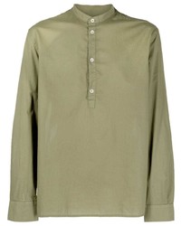 Camicia a maniche lunghe verde oliva di Dondup
