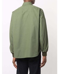 Camicia a maniche lunghe verde oliva di Alexander McQueen