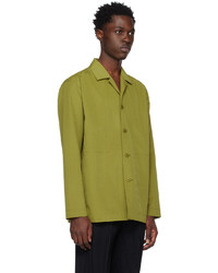 Camicia a maniche lunghe verde oliva di Homme Plissé Issey Miyake