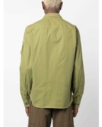 Camicia a maniche lunghe verde oliva di C.P. Company